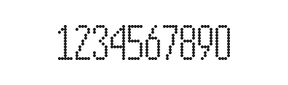 5×12数字点阵字体 ddN512AA0671