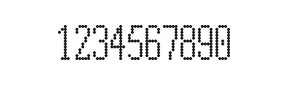 5×12数字点阵字体 ddN512AA0675