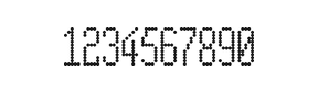 5×12数字点阵字体 ddN512AA0678