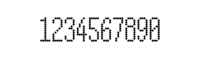 5×12数字点阵字体 ddN512AA0679