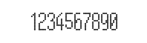 5×12数字点阵字体 ddN512AA0685