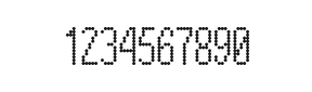 5×12数字点阵字体 ddN512AA0686