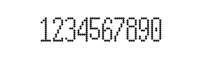5×12数字点阵字体 ddN512AA0691
