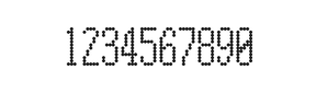 5×12数字点阵字体 ddN512AA0692