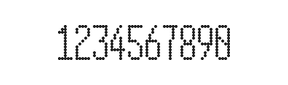 5×12数字点阵字体 ddN512AA0694