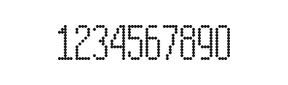 5×12数字点阵字体 ddN512AA0695
