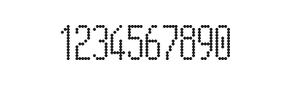 5×12数字点阵字体 ddN512AA0696