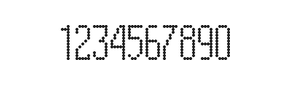 5×12数字点阵字体 ddN512AA0703
