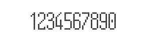 5×12数字点阵字体 ddN512AA0704