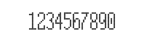 5×12数字点阵字体 ddN512AA0705
