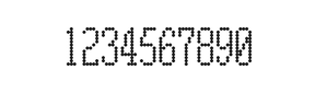 5×12数字点阵字体 ddN512AA0706