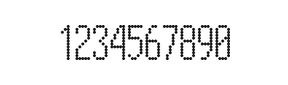 5×12数字点阵字体 ddN512AA0707