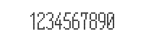 5×12数字点阵字体 ddN512AA0709