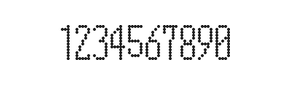 5×12数字点阵字体 ddN512AA0713