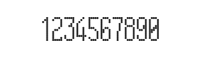 5×12数字点阵字体 ddN512AA0716