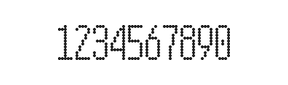 5×12数字点阵字体 ddN512AA0717