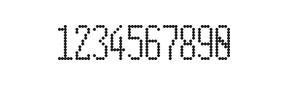 5×12数字点阵字体 ddN512AA0721