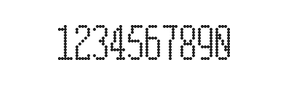 5×12数字点阵字体 ddN512AA0723