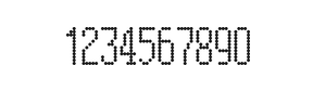 5×12数字点阵字体 ddN512AA0725