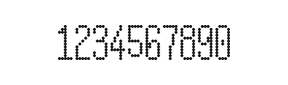 5×12数字点阵字体 ddN512AA0732
