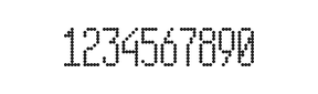 5×12数字点阵字体 ddN512AA0735