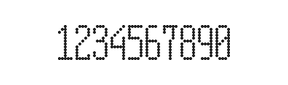 5×12数字点阵字体 ddN512AA0737