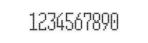 5×12数字点阵字体 ddN512AA0738