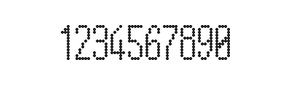 5×12数字点阵字体 ddN512AA0745