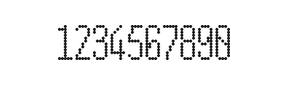 5×12数字点阵字体 ddN512AA0747