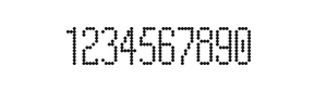 5×12数字点阵字体 ddN512AA0758