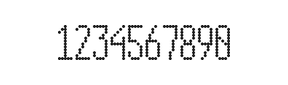 5×12数字点阵字体 ddN512AA0761