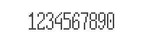 5×12数字点阵字体 ddN512AA0765