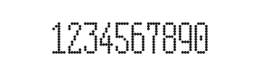 5×12数字点阵字体 ddN512AA0766