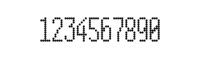 5×12数字点阵字体 ddN512AA0767