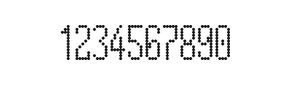 5×12数字点阵字体 ddN512AA0773