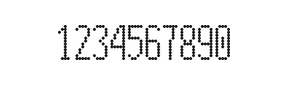 5×12数字点阵字体 ddN512AA0775