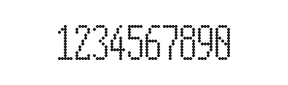5×12数字点阵字体 ddN512AA0780