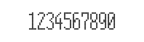 5×12数字点阵字体 ddN512AA0783