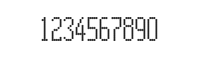 5×12数字点阵字体 ddN512AA0786