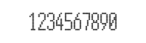 5×12数字点阵字体 ddN512AA0796