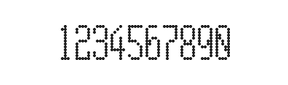 5×12数字点阵字体 ddN512AA0803