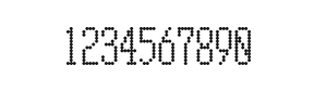 5×12数字点阵字体 ddN512AA0804