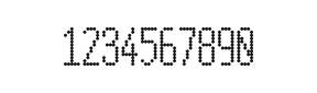 5×12数字点阵字体 ddN512AA0807