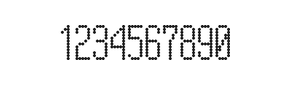 5×12数字点阵字体 ddN512AA0808