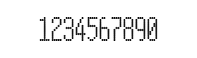5×12数字点阵字体 ddN512AA0813