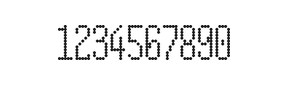 5×12数字点阵字体 ddN512AA0814