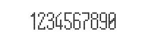 5×12数字点阵字体 ddN512AA0822