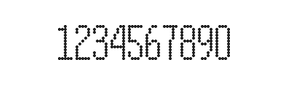 5×12数字点阵字体 ddN512AA0827