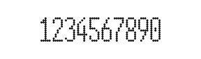 5×12数字点阵字体 ddN512AA0829