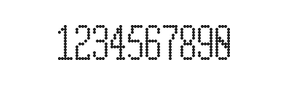 5×12数字点阵字体 ddN512AA0831